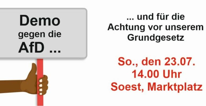 Demo gegen den AfD-Kreisverband Soest